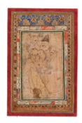 A fine drawing of five dervishes, on card [Safavid Persia (probably Isfahan), c. 1630]