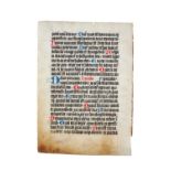 Three leaves from a large Choir Psalter, in Latin, manuscript on parchment