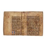 Ɵ Cutting from a monumental Old Testament codex, in Latin, manuscript on parchment,
