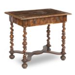 A William and Mary oyster veneered walnut centre table