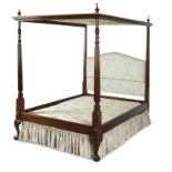 An 18th century style mahogany four poster bed