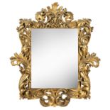 A late 19th/early 20th century Florentine carved giltwood mirror