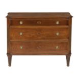 A 19th Century French walnut century commode