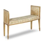 A 19th century giltwood and gesso window seat