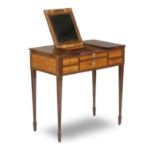 A Louis XVI walnut and satinwood coiffeuse