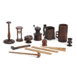 A collection of various 19th century Treen wares (For full description please visit www.bonhams....