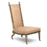 A Regency giltwood nursing chair