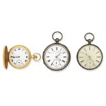 An 18K gold key wind full hunter pocket watch London, 1926