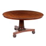 A Scottish George IV mahogany breakfast table