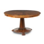 A mid 19th century and later mahogany circular centre table