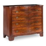 A Scottish George III mahogany serpentine chest of drawers