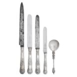 A collection of antique flatware various makers and dates to include Eley & Fearn, London 1823