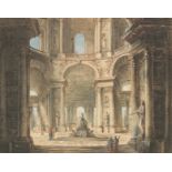 Follower of Giovanni Paolo Panini (Italian, 1691-1765) A Capriccio Interior