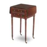 A 19th century and later mahogany work table