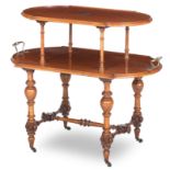 A late 19th/early 20th century walnut what not