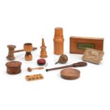 A collection of Treen ware