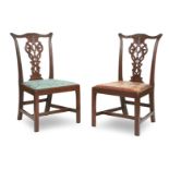 A set of six George III style mahogany side chairs, 19th century (6)