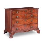 A George III mahogany serpentine chest of drawers