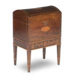 A 19th century mahogany and marquetry inlaid cellarette