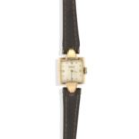 International Watch Company: An 18k gold ladies manual wind wristwatch