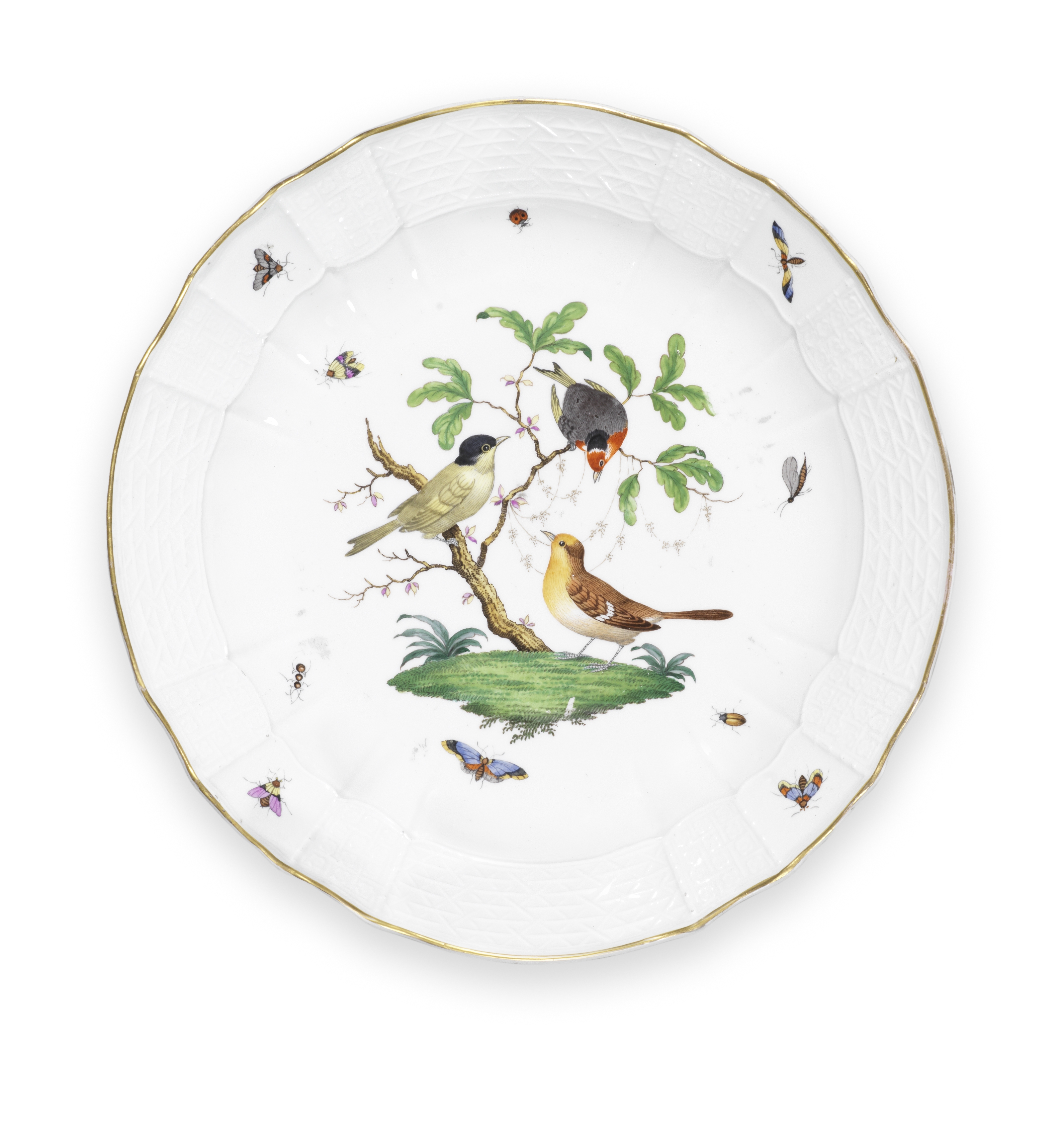 A Meissen large circular dish Early 19th Century