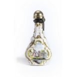 An English enamel scent flask, Birmingham or South Staffordshire Circa 1765