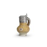 A Cologne/Frechen stoneware silver-mounted jug Late 16th Century