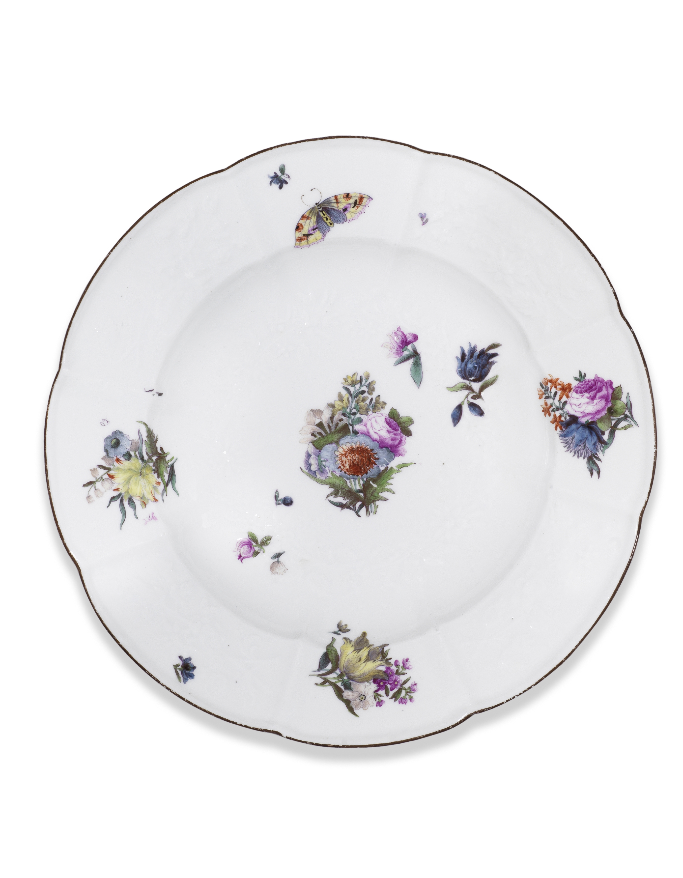 A Meissen deep plate Circa 1745-50