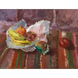 Mary Armour RSA RSW (British, 1902-2000) Still life with pomegranate 44 x 54 cm. (17 5/16 x 21 1/...