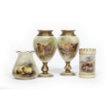 Four Royal Worcester vases Early 20th Century