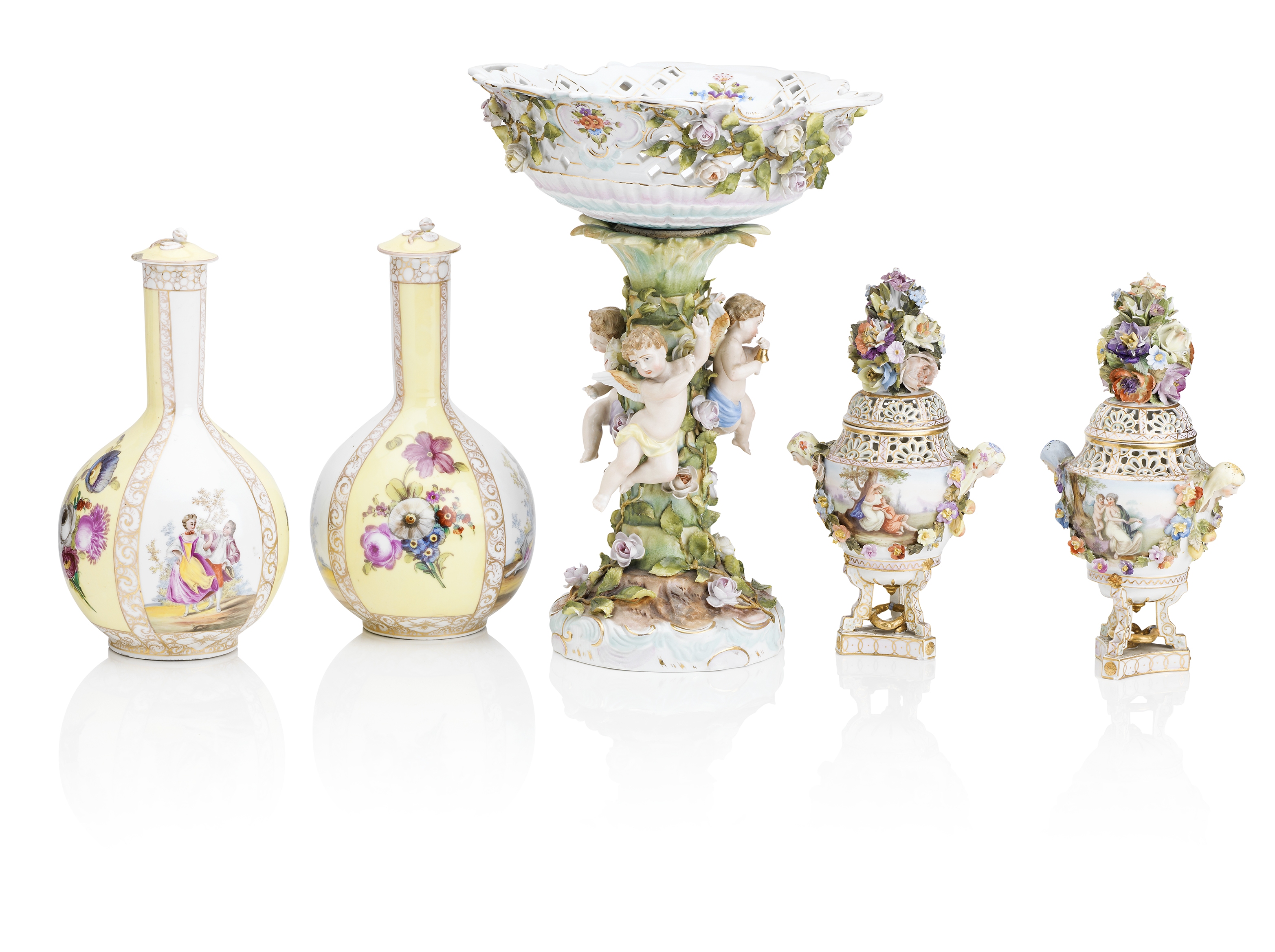 A group of Dresden porcelain Circa 1900