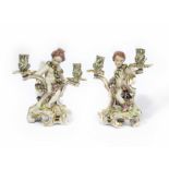 A pair of Samson figural candelabra Late 19th Century