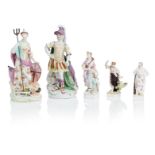 Five Derby figures Late 18th Century