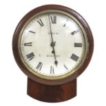 A 19th century mahogany drop dial wall clock The dial inscribed Finch of Malvern