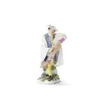 A Meissen figure of the Piedmontese piper Circa 1745