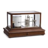 A late 19th century mahogany and nickle plated Barograph Engraved K Bottomley & Baird Ltd, Glasg...