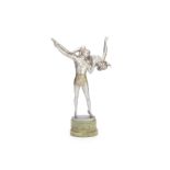 An Art Deco silvered bronze figure of a male dancer and female partner cast From a model by Bruno...