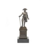 A 19th century patinated bronze figure of Frederick the Great probably French or German