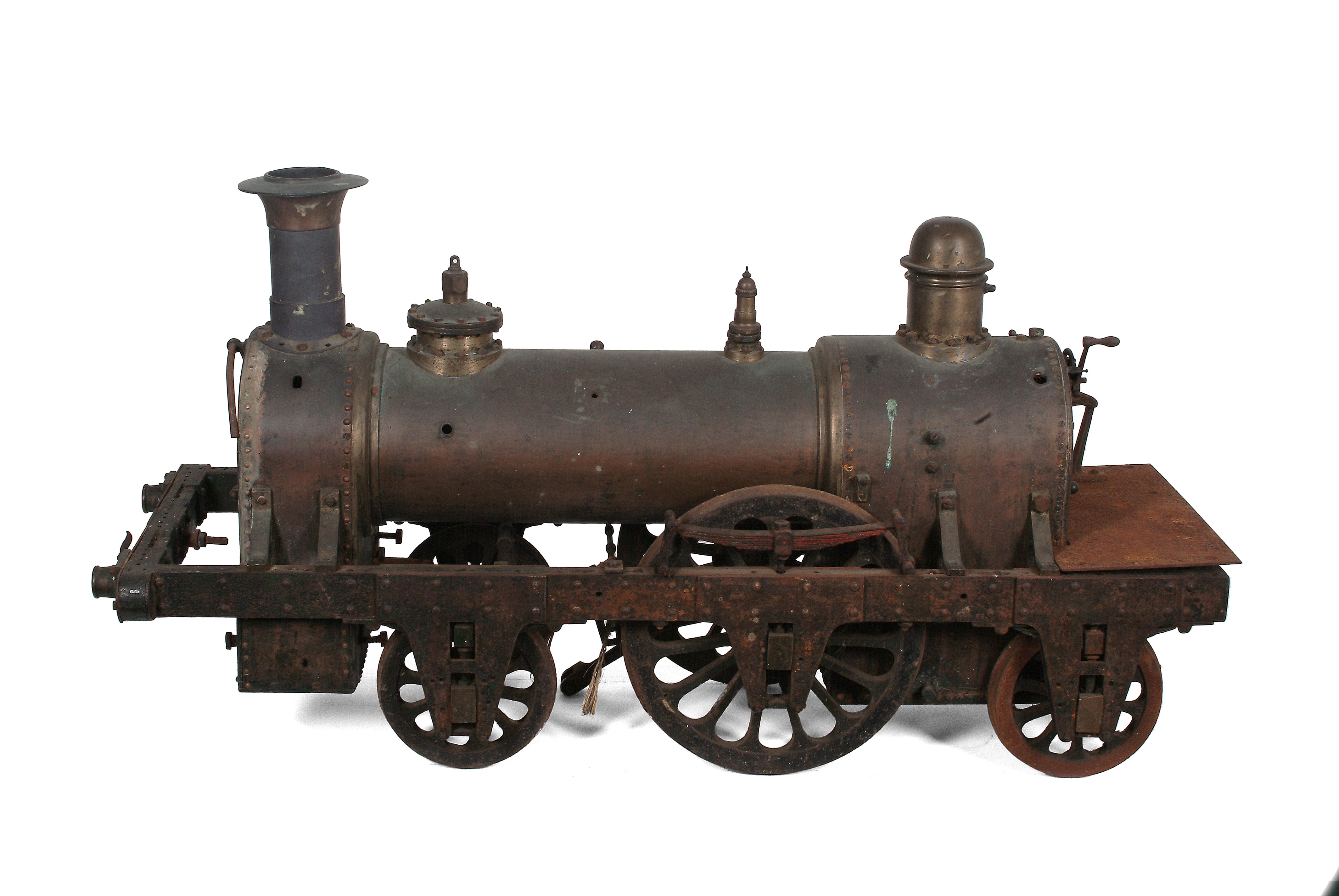 An 8½inch GAUGE MODEL OF A GREAT WESTERN RAILWAY DANIEL GOOCH 2-2-2 LOCOMOTIVE, mid 19th century,