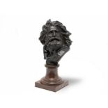 Francois Rude (French 1784-1855): A mid 19th Century patinated bronze bust of 'Tête De Gaulois (H...