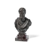 After Leoni Leone (Italian, 1509-1590): A 19th century patinated bronze portrait bust of Charles V,