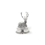 A magnificent candelabrum centrepiece the base with Neresheimer silver marks, the stag and detach...