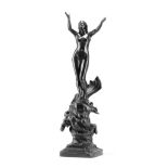 A late 19th century/early 20th century patinated bronze figure of Venus