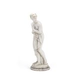 A late 19th/early 20th century Italian carved alabaster figure of Venus after the antique