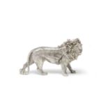 A silver model of a lion London 2019