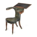 A Regency mahogany reading chair possibly by Morgan and Sanders