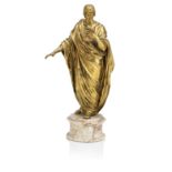 Angelo Pizzi (Italian, 1775-1819): A gilt bronze figure of a Roman orator