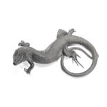 A Paduan style patinated bronze model of a lizard probably 19th century