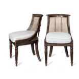 A pair of George IV mahogany caned side chairs (2)