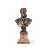 Thomas Brock KCBRA (British, 1847-1922): A patinated bust of a gentleman (possibly Sir Henry Harb...